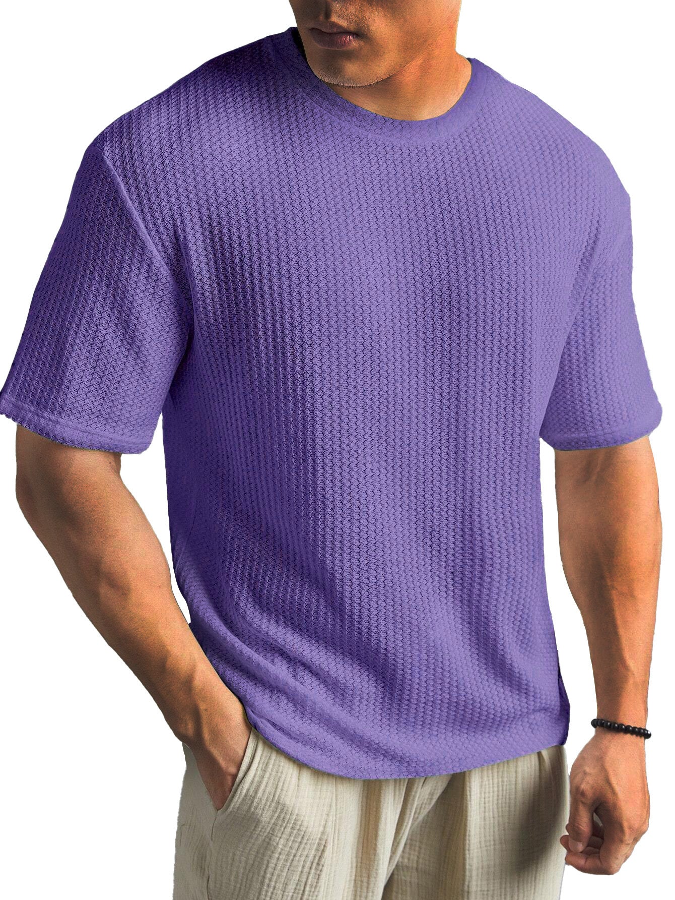 Casual Versatile Solid Color Men's Summer T-shirt